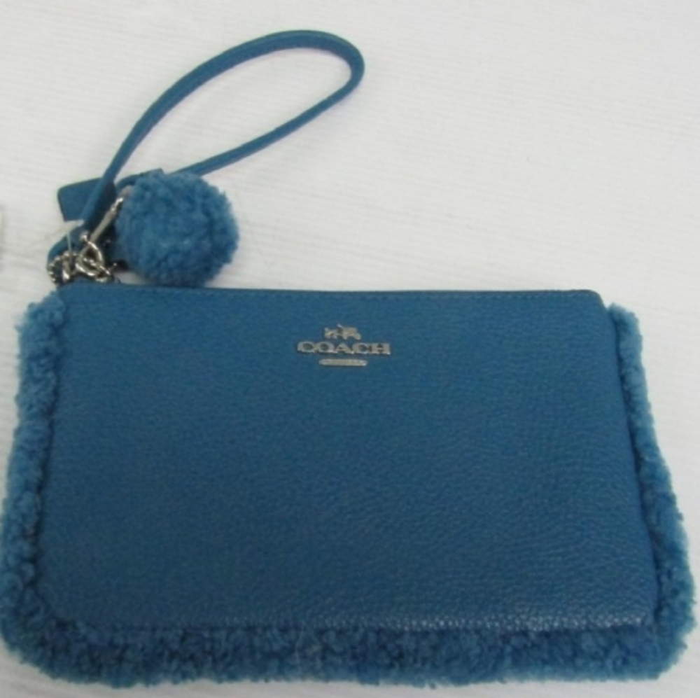 NWT Coach "Shearling" Wristlet
